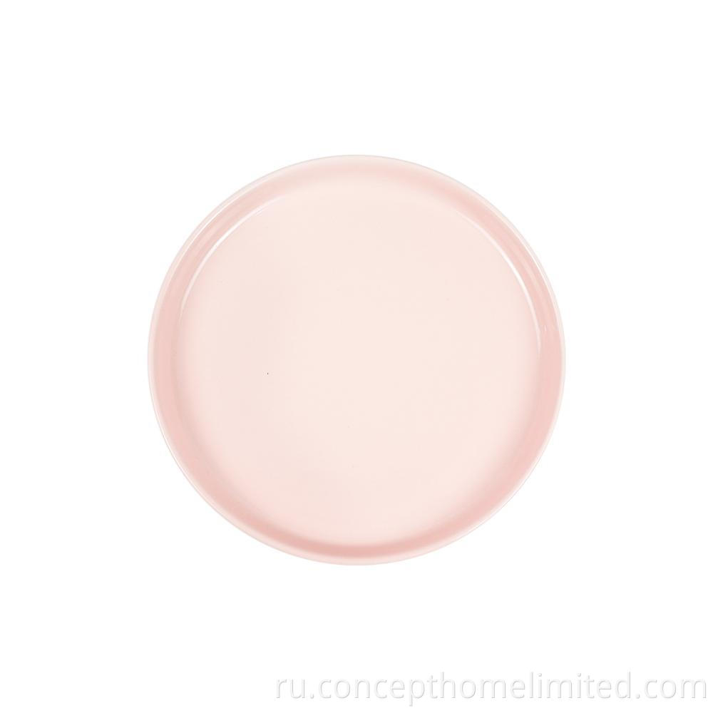 Reactive Glazed Stoneware Dinner Set In Pink Ch22067 G09 3